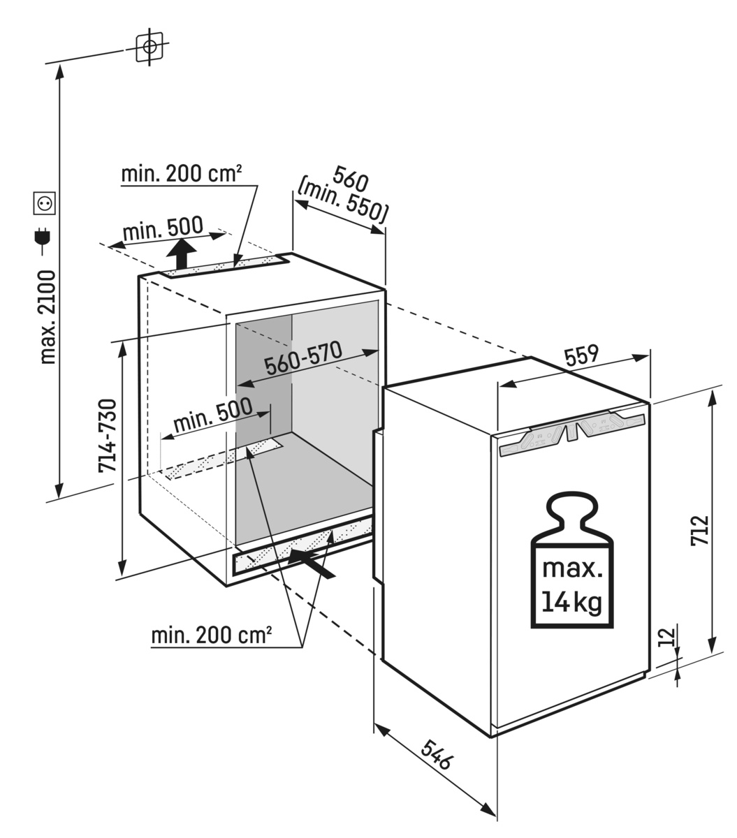 Встраиваемая морозильная камера IFNci 3553-22 001 Встраиваемая морозильная камера IFNci 3553-22 001